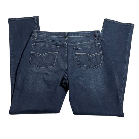 Riders by Lee Womens Jeans Size 12 Straight Leg Dark Wash Mid Rise Stretch Denim - Picture 5 of 10